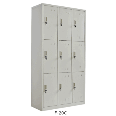 Cold-Rolled Steel Locker with 9 Doors F-20